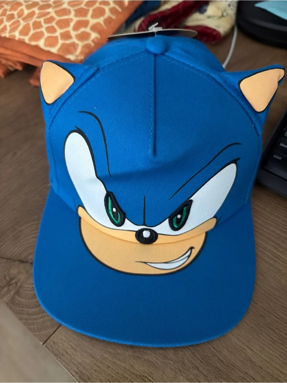 Sonic the Hedgehog Blue Baseball Cap Hat Kids Boys 3D Ears Gaming